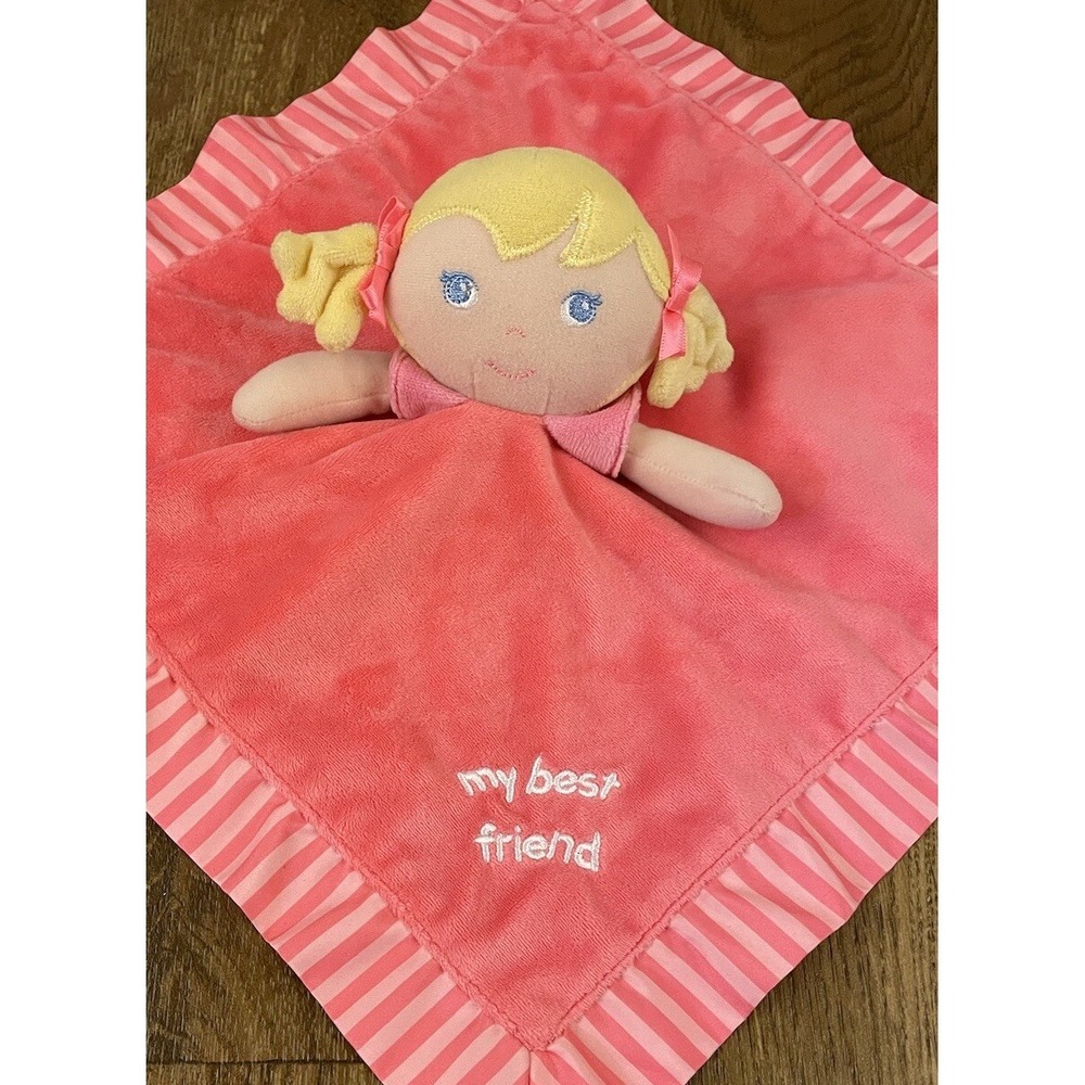 Garanimals My Best Friend Baby Girl Doll Lovey Security Blanket Blonde Pink